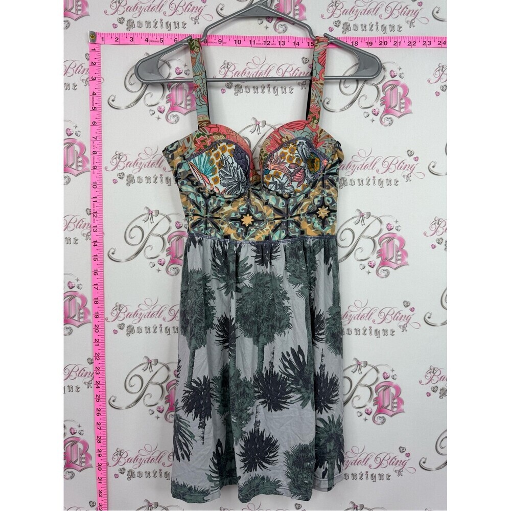 Maaji mini dress Multicolor Bustier Palm-Print Sundress